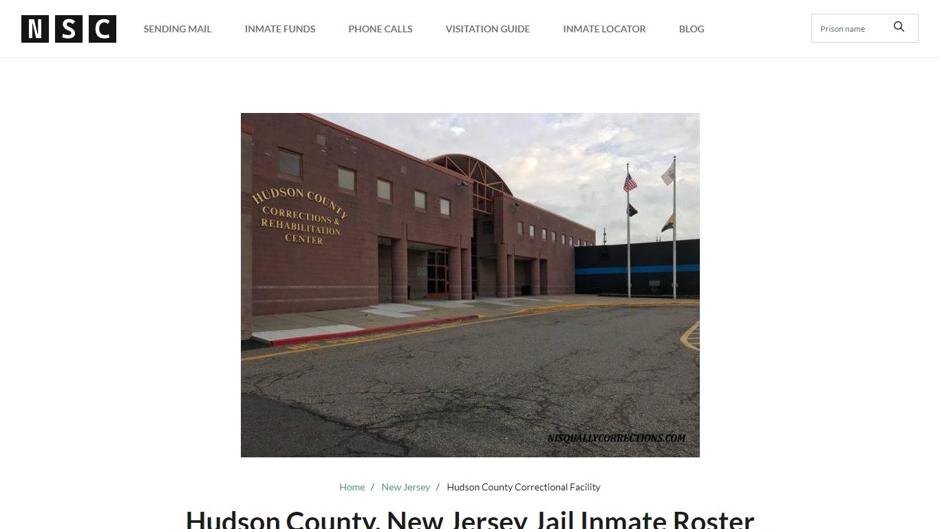 Hudson County, New Jersey Jail Inmate List